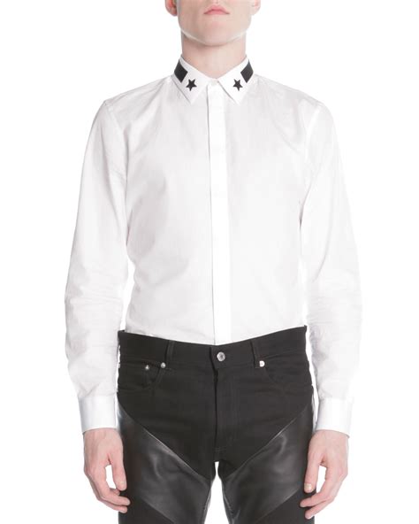 Givenchy Star & Stripe Collar Button